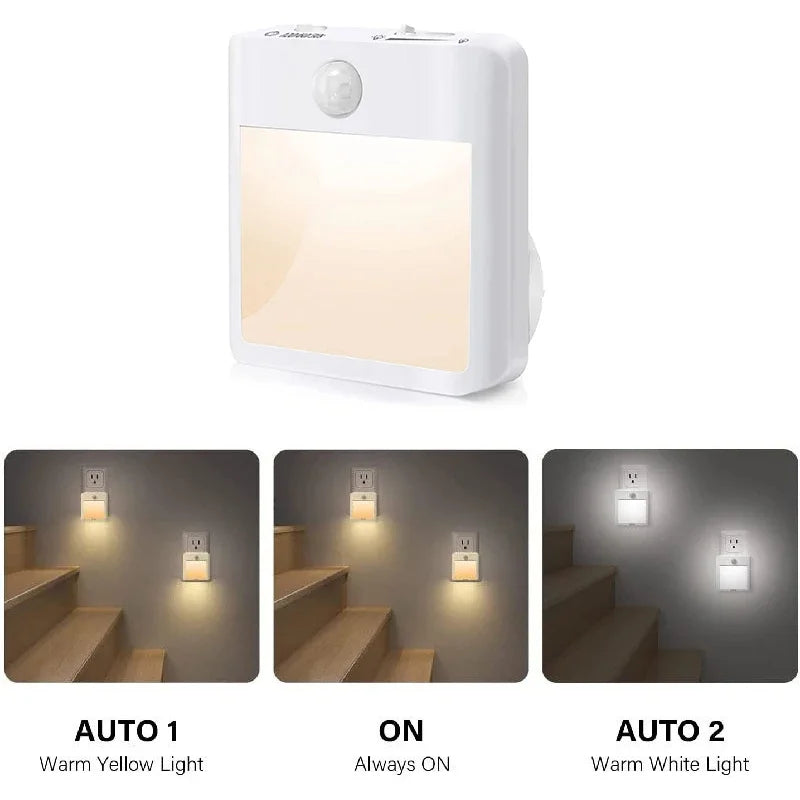 Motion Sensor Night Lights – Dimmable LED for Bedroom, Stairs, & More