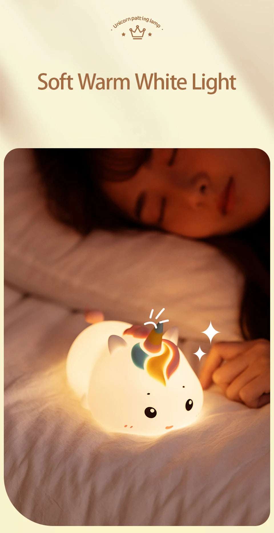 Unicorn LED Night Light – USB Charging