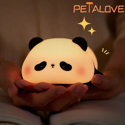 Cute Silicone Night Light – Panda, Duck, Rabbit & Dog | USB Rechargeable & Touch Control