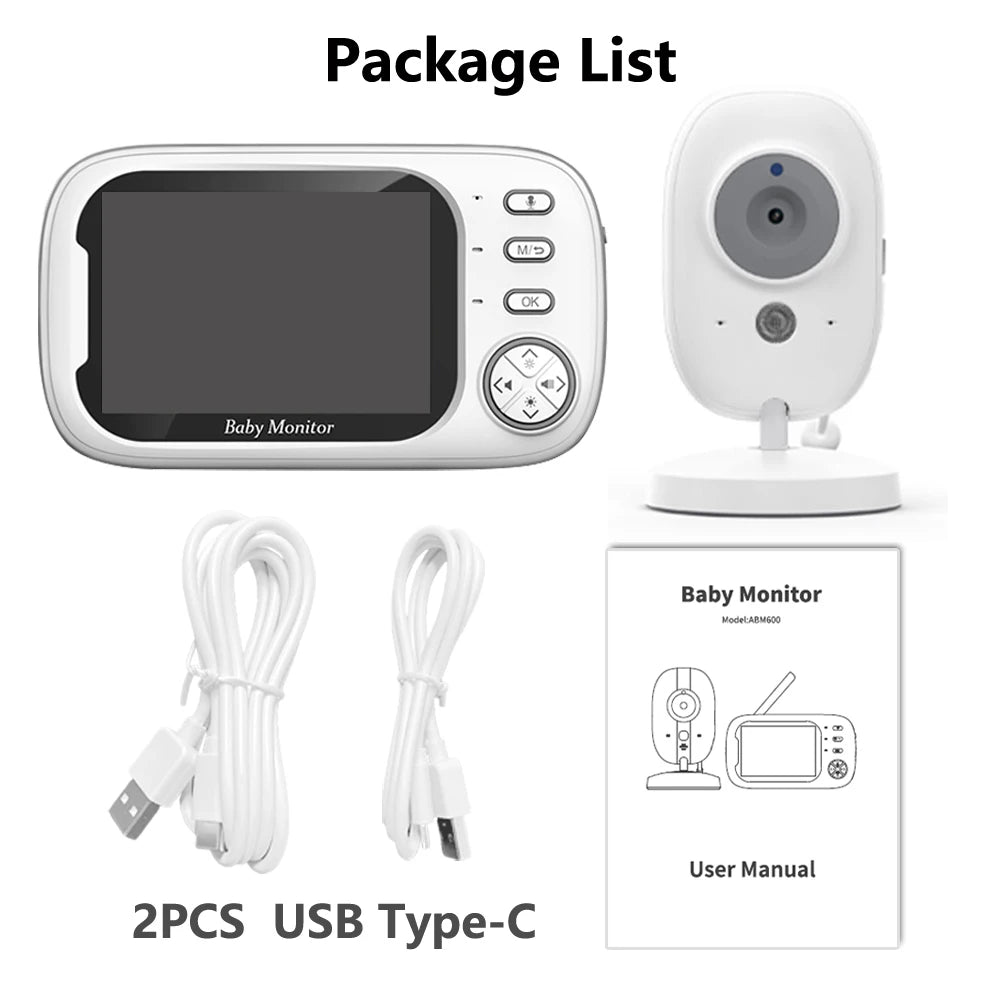 Cdycam 3.5" Wireless Video Baby Monitor – Night Vision & Two-Way Audio