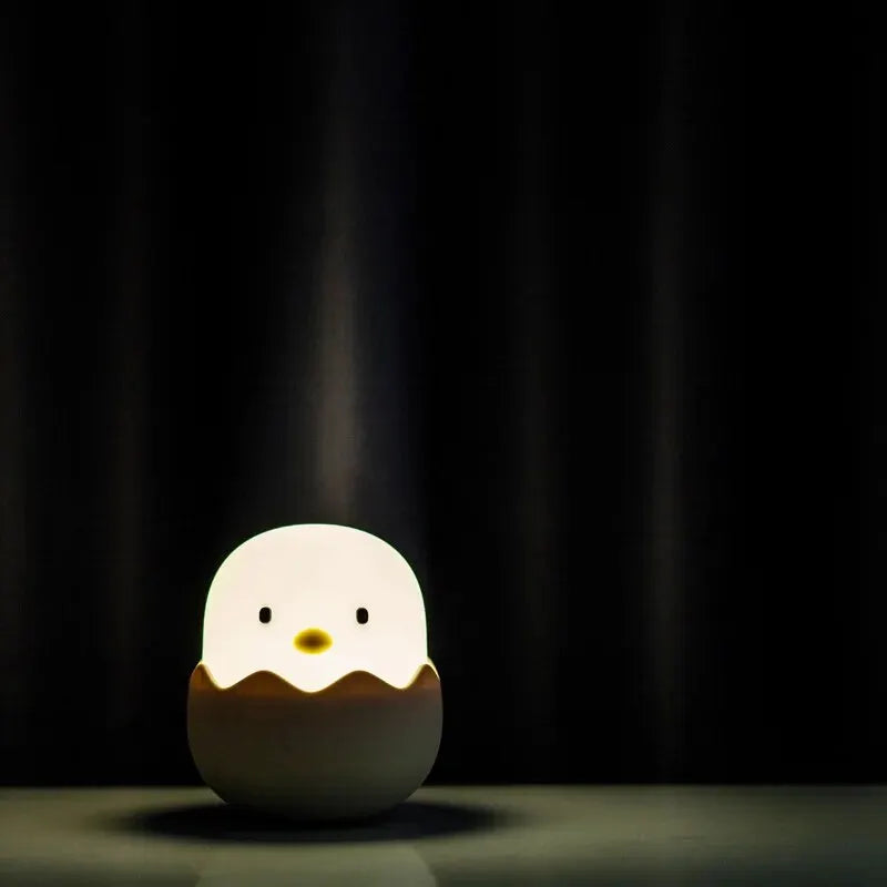 Eggshell Chicken LED Night Light – USB Charging