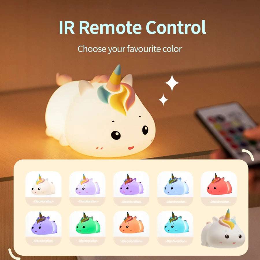 Unicorn LED Night Light – USB Charging