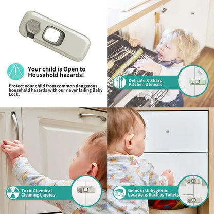 Child Safety Cabinet Lock – Anti-Pinch Hand Drawer & Door Locks