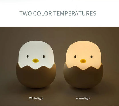 Eggshell Chicken LED Night Light – USB Charging