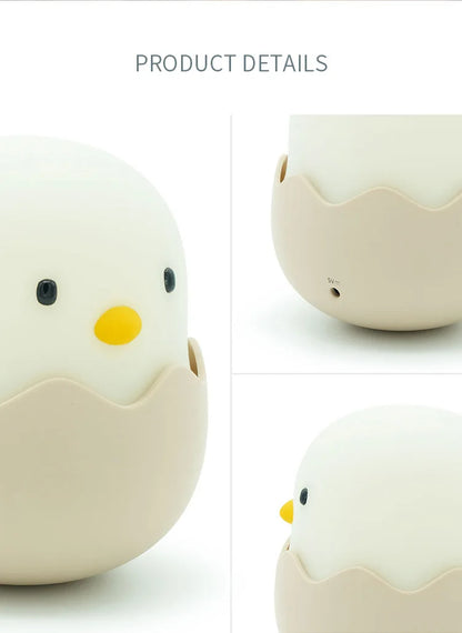 Eggshell Chicken LED Night Light – USB Charging