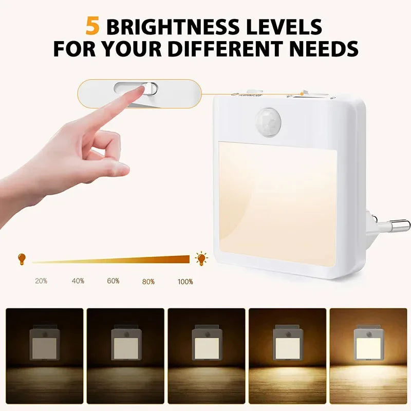 Motion Sensor Night Lights – Dimmable LED for Bedroom, Stairs, & More