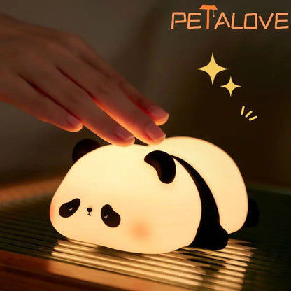 Cute Silicone Night Light – Panda, Duck, Rabbit & Dog | USB Rechargeable & Touch Control