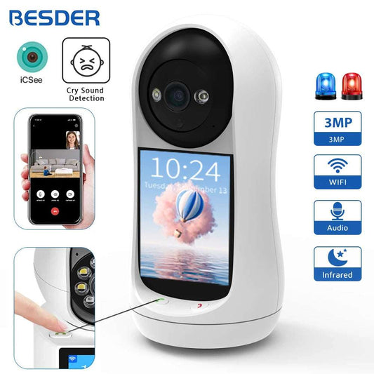 ESDER 3MP PTZ Wifi Camera – Baby Monitor with Sound Detection