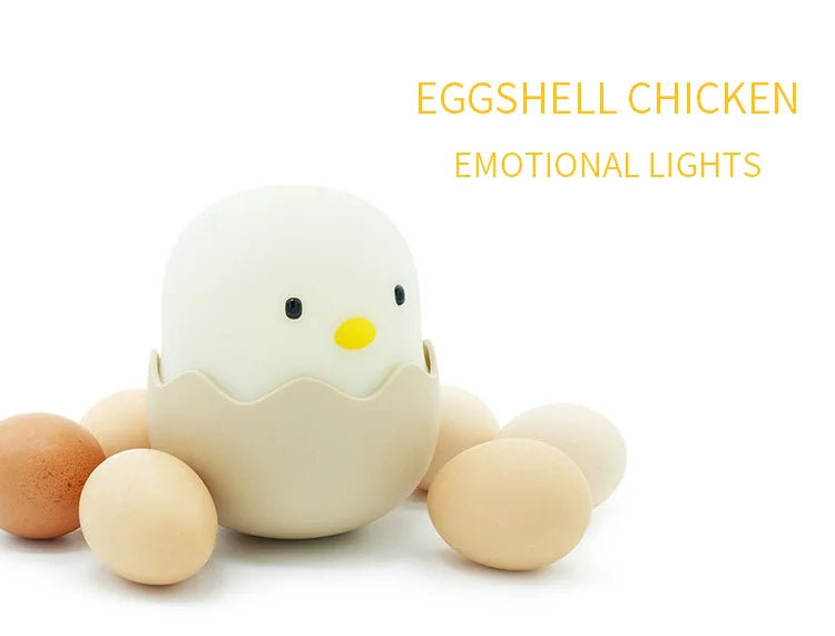 Eggshell Chicken LED Night Light – USB Charging