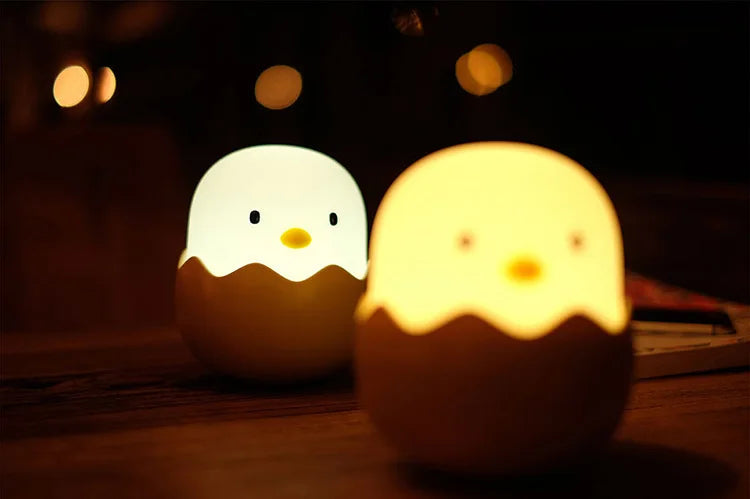 Eggshell Chicken LED Night Light – USB Charging