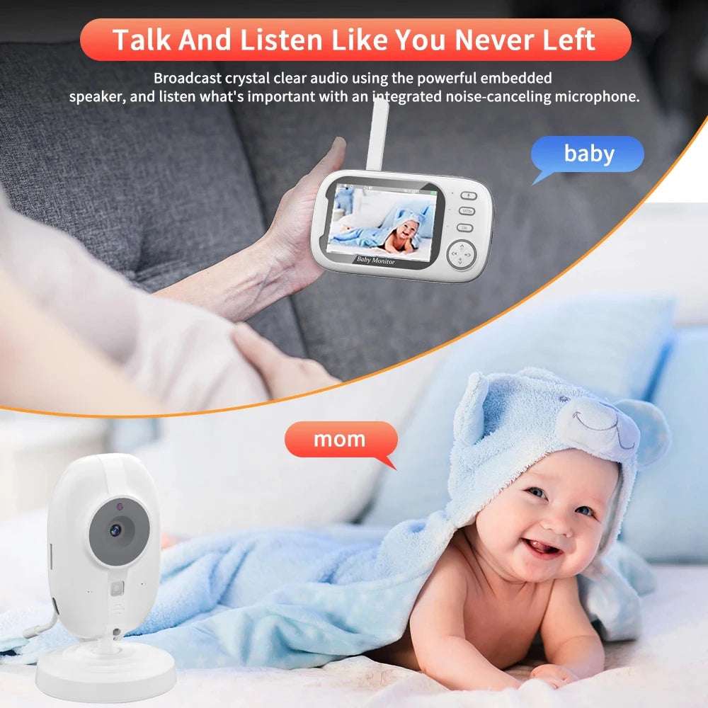 Cdycam 3.5" Wireless Video Baby Monitor – Night Vision & Two-Way Audio