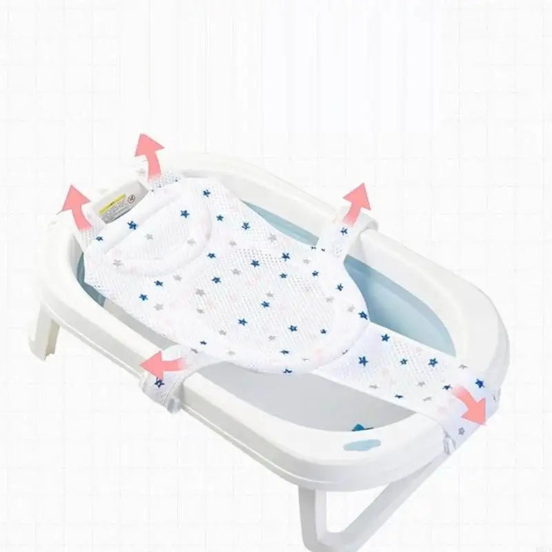 Universal Adjustable Baby Bath Seat – Non-Slip Support Net for Newborns