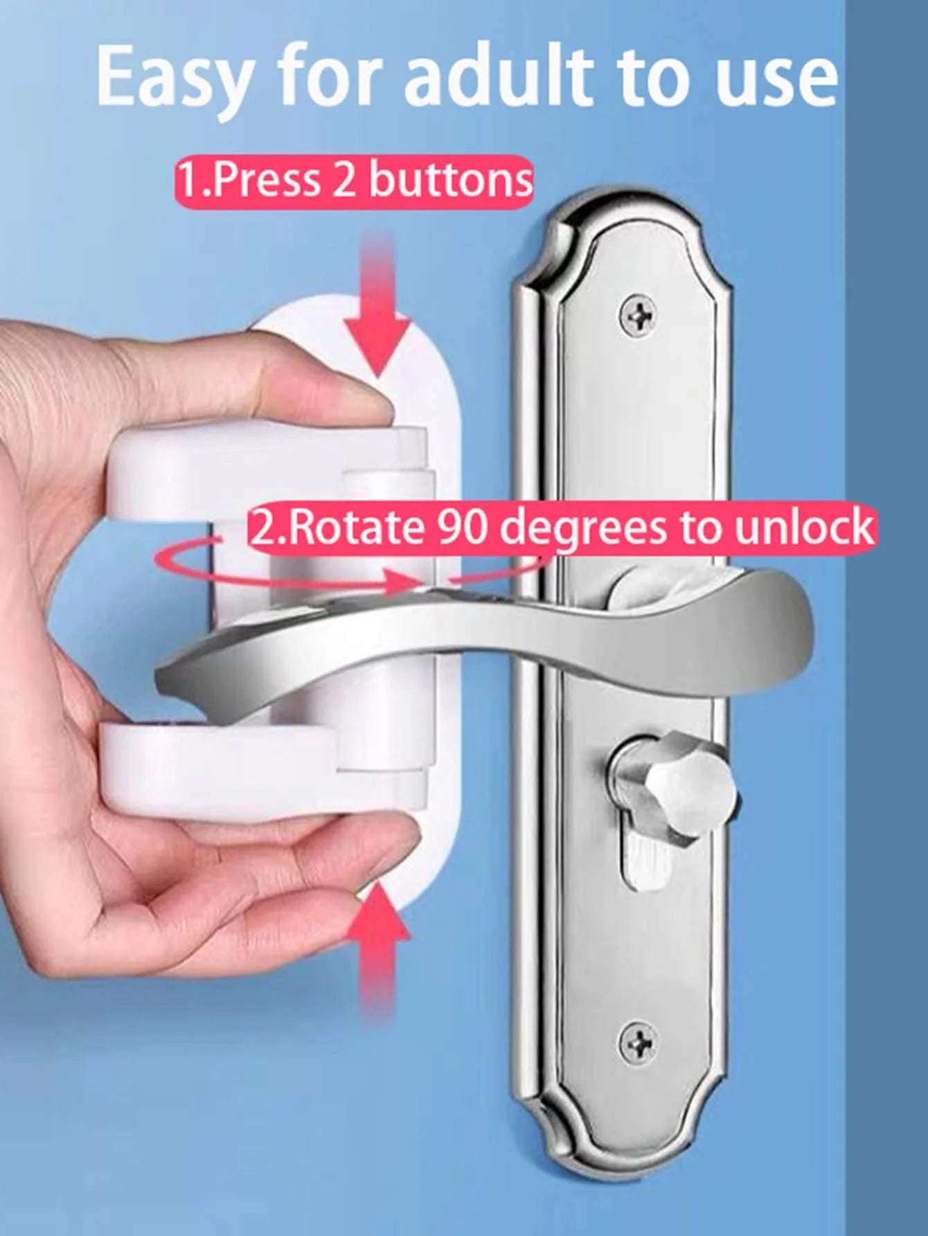 Child Safety Door Handle Double Lock