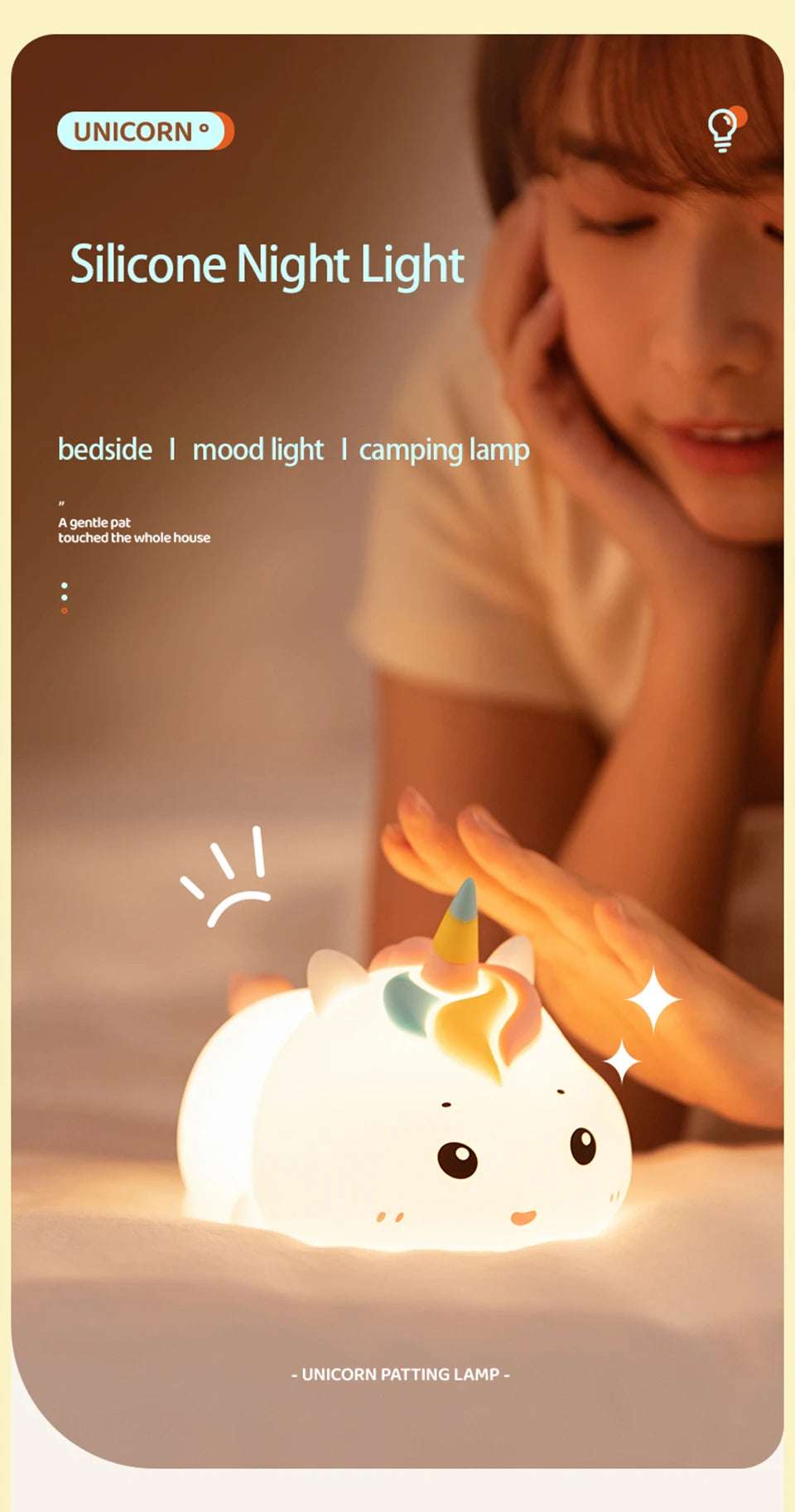 Unicorn LED Night Light – USB Charging