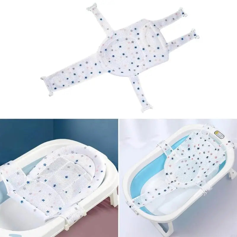 Universal Adjustable Baby Bath Seat – Non-Slip Support Net for Newborns